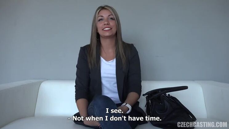 Sexy Czech Brunette Dominika in Hot Casting Video