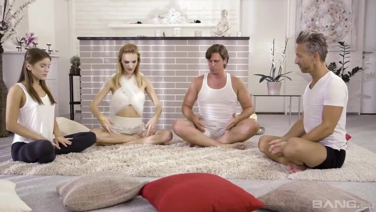 Brunette Bombshell Evelina Darling in DP and Cumshot Scene