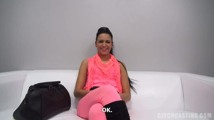 Czech European Brunette in Casting Session