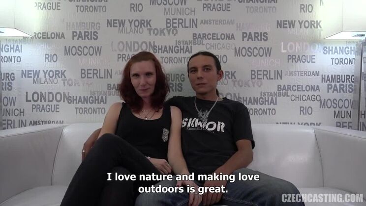 Redhead Hanka Gets Double Penetrated in EU