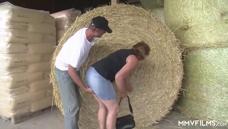 Blonde Babe Fucks Farmer Outdoors
