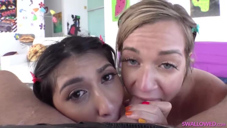 Rory Knox and Penelope Woods' Big Tit Blowjob