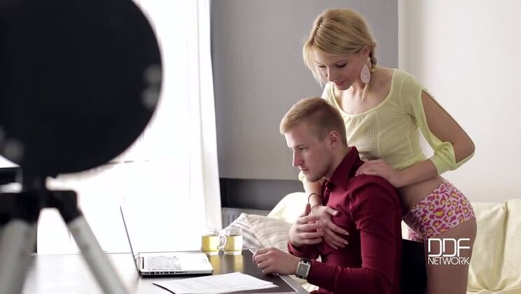 Karina Grand's Facial Cumshot: A POV Experience