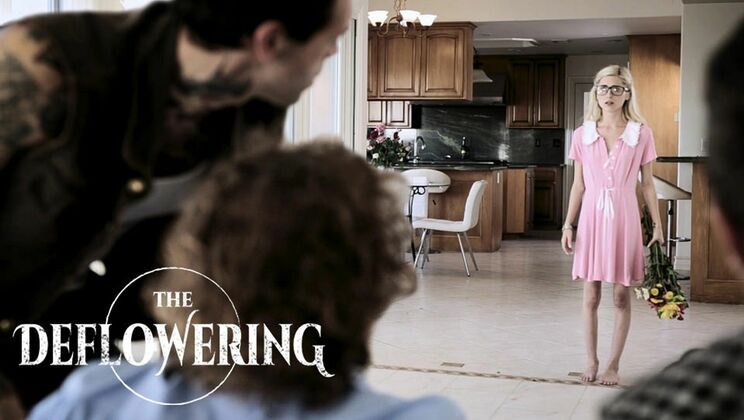 Teen's First Gangbang with Deepthroat and Facial