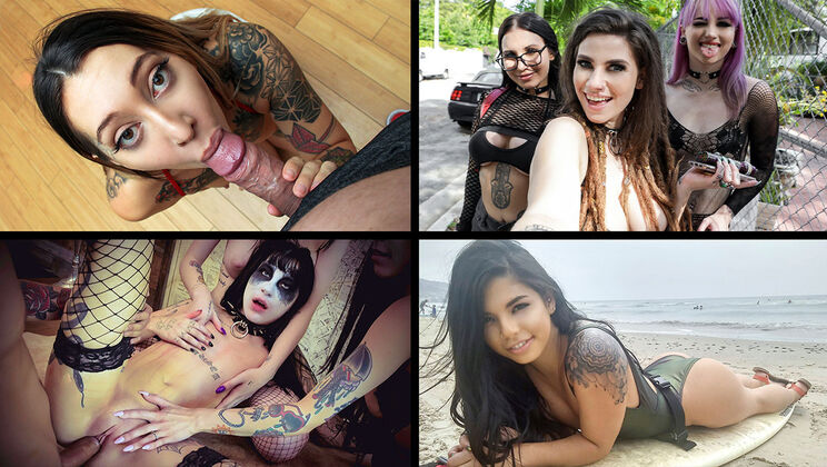 [TeamSkeetSelects] - Cum on Tattoos - Hot Girls Get Messy - Honey Gold - Harlowe Blue - Indica Flower - Val Steele