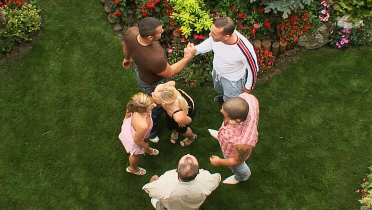 Shaved Pussy and 2 Dicks