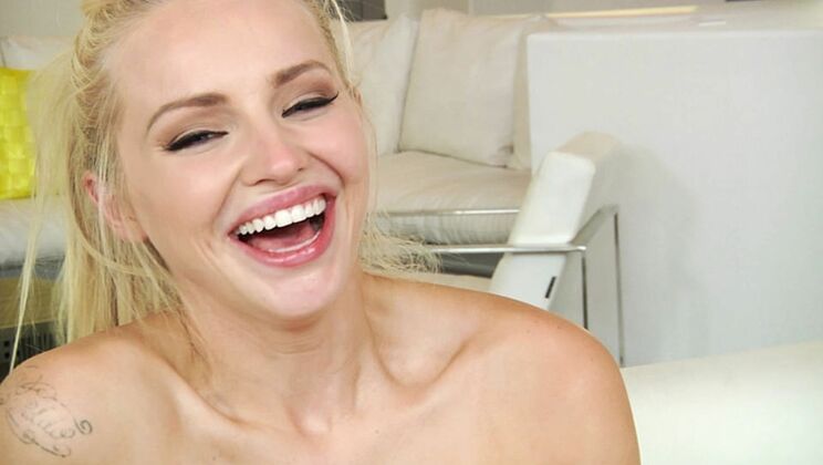 BTS with Blonde and Petite Staci Carr