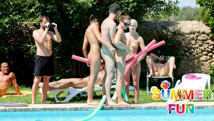 [SummerSinners] - Pool Side Fucking with Chrissy and Blanche - Chrissy Fox - Blanche Bradburry