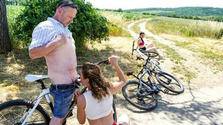 [GrandparentsX] - Two Brunettes Amateur Hardcore Blowjob - Melany - Julia North