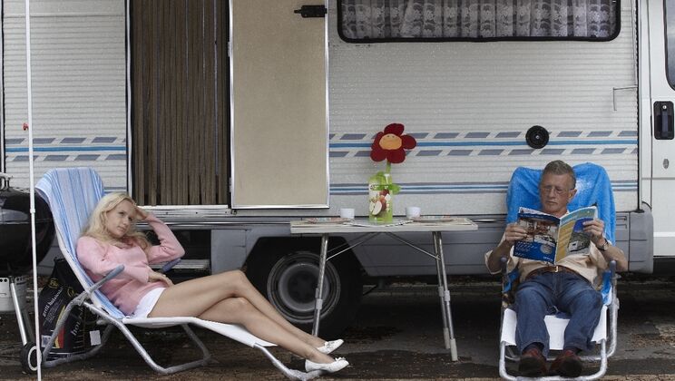 Outdoor Blowjob and Handjob with Blonde