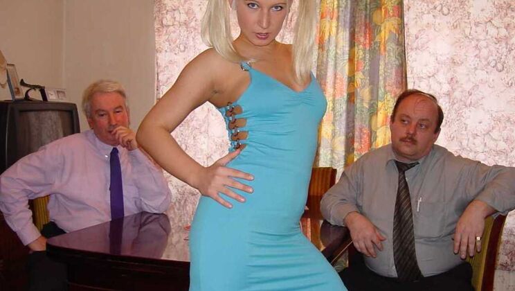 [Oldje] - Threesome Action With George, Gina, And Timmy - George - Gina Blonde - Timmy