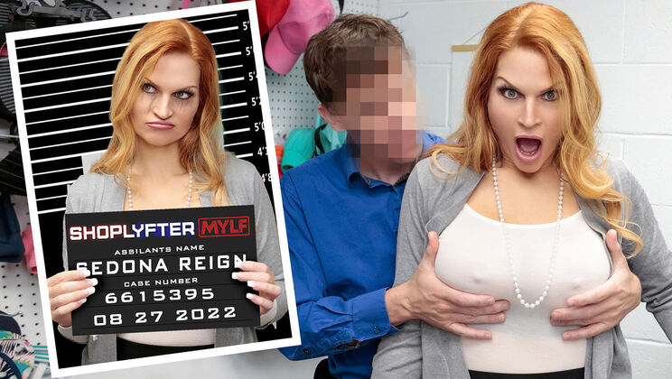 [ShopLyfterMYLF] - Security Officer Rion King Disciplines Shoplifter Karen - Rion King - Sedona Reign