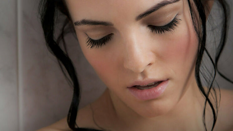 [SexArt] - Brunette Beauty Sapphira A in Wet Bathroom Fun - Sapphira A