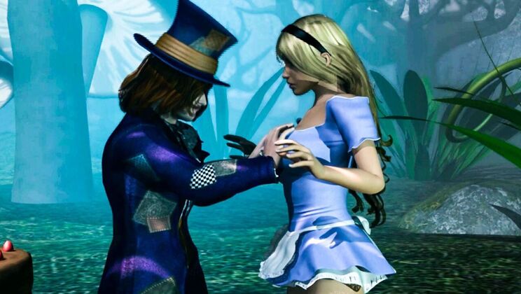 Naughty Alice Meets Big Cock in an Animated Fantasy