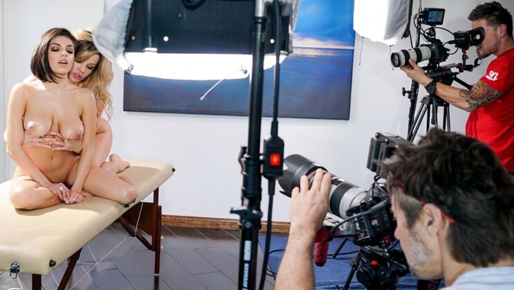 Unleashing Desire: A Behind the Scenes Lesbian Encounter