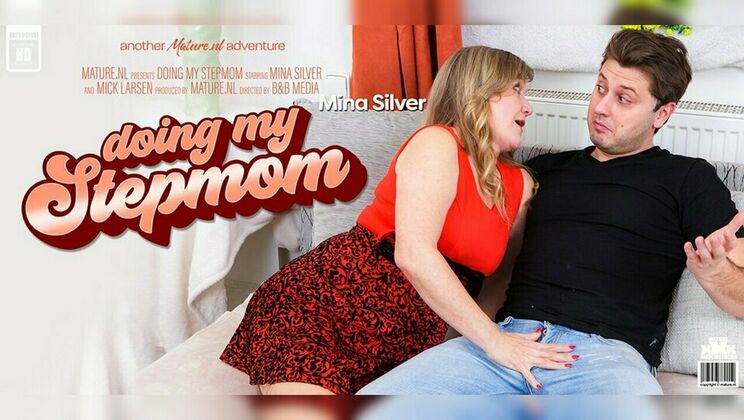 Stepmom and stepson get down with hardcore sex