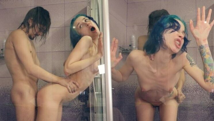 Shower Throat Fucking for Petite Teen Laruna Mave