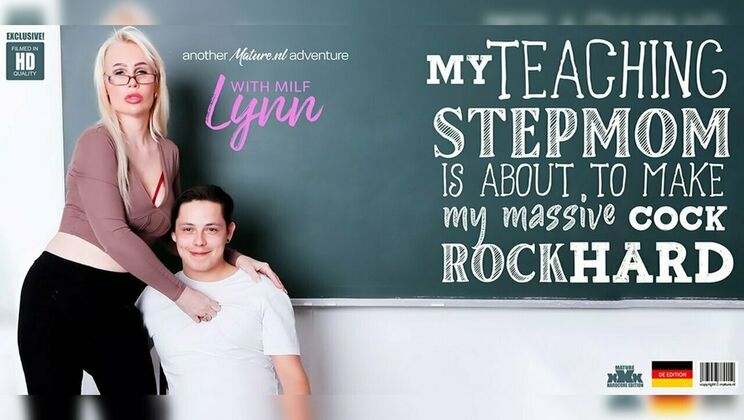 Lynn, a Hot Blonde Mom, Fucks Her Stepson