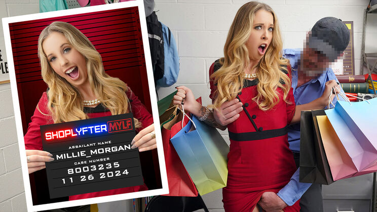 [ShopLyfterMYLF] - Blowjob and Spanking for the Blonde Troublemaker - Mike Mancini - Millie Morgan