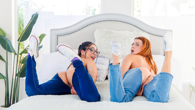 [StepSiblingsCaught] - Miniskirt Stepsisters Beg for Stepbro's Dick - Victor Ray - Madison Wilde - Stella Luxx