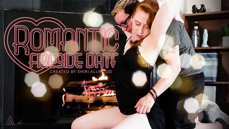 Fireside Strap-On Fun – Redhead Takes It Deep