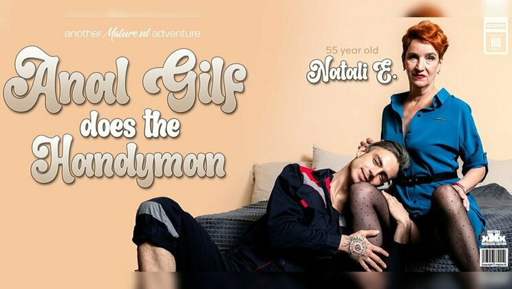 55-Year-Old Natali E. in Lingerie Gets Fingered and Fucked Hard