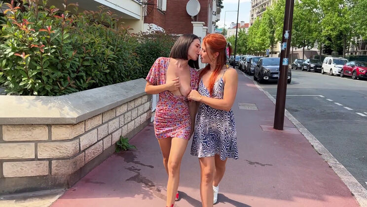 Small Tits Lesbians Eve and Clemence in Love