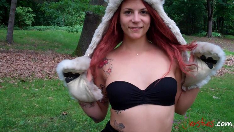 Blonde Minka & Redhead Krissi - Wild Park Adventure