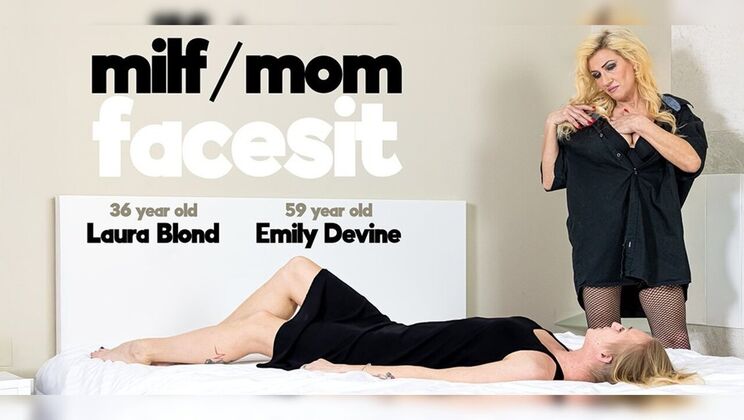 Blonde Mom Lesbians: Emily Devine Facesits on Laura Blond