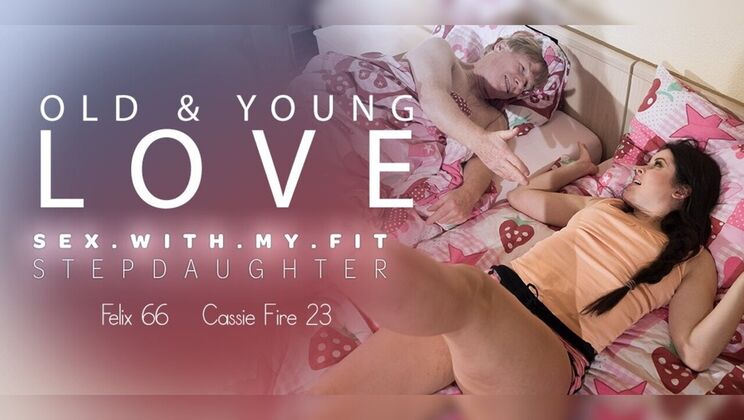 [Mature.nl] - Stepdad and Teen 69 - Small Tits Brunette Sucks and Fucks Older Man - Cassie Fire - Felix